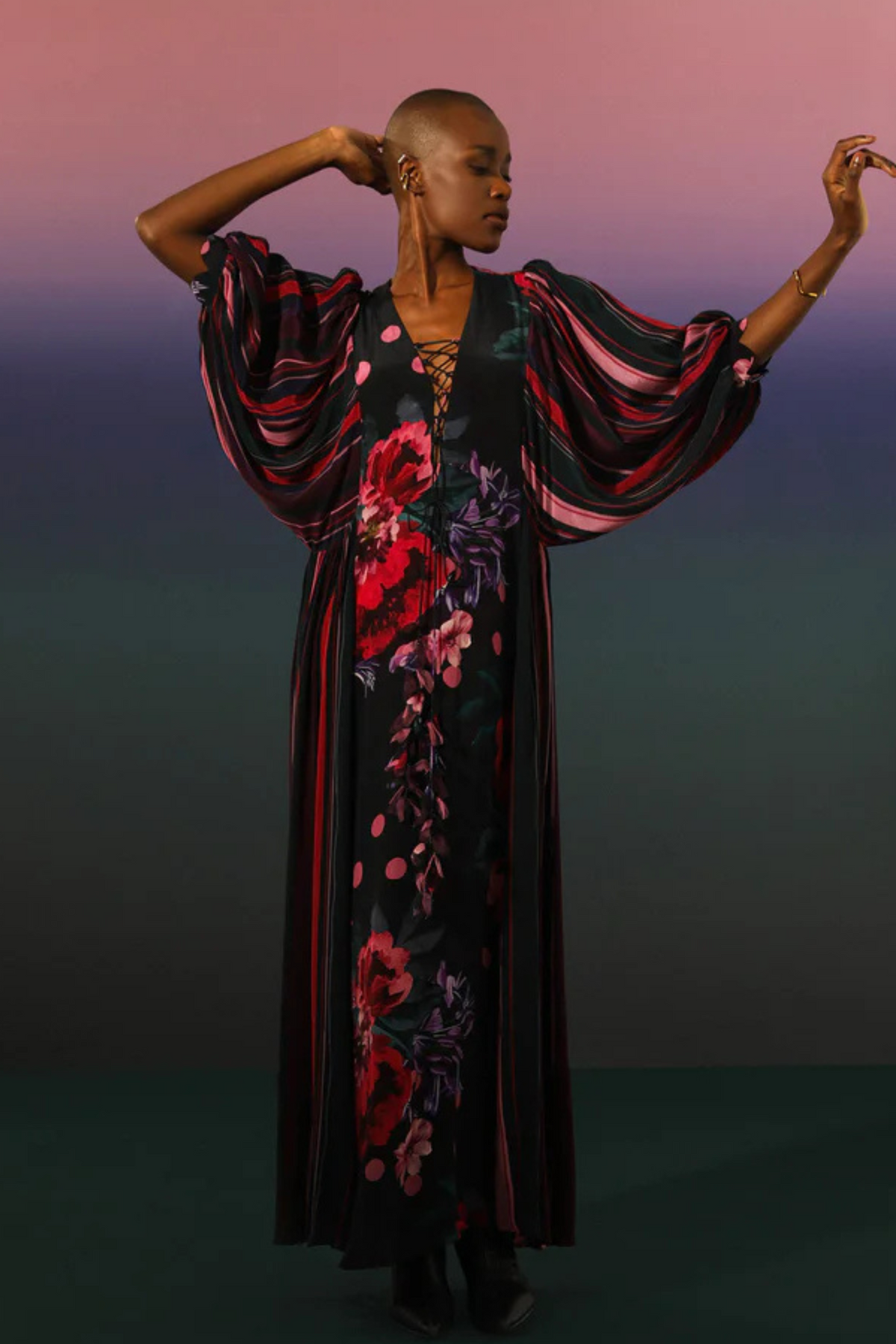 Garden Lines Kimono Dress