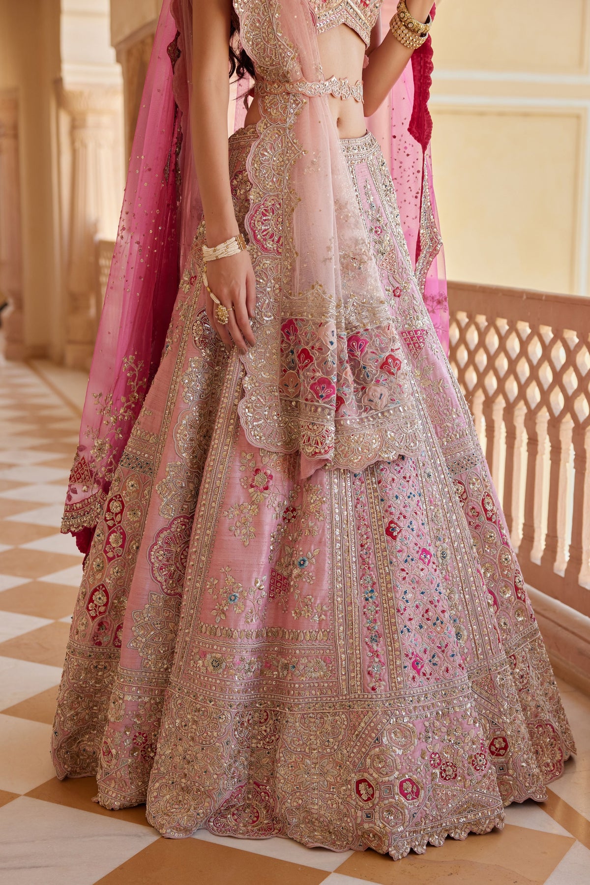 Tea Rose Bridal Lehenga Set