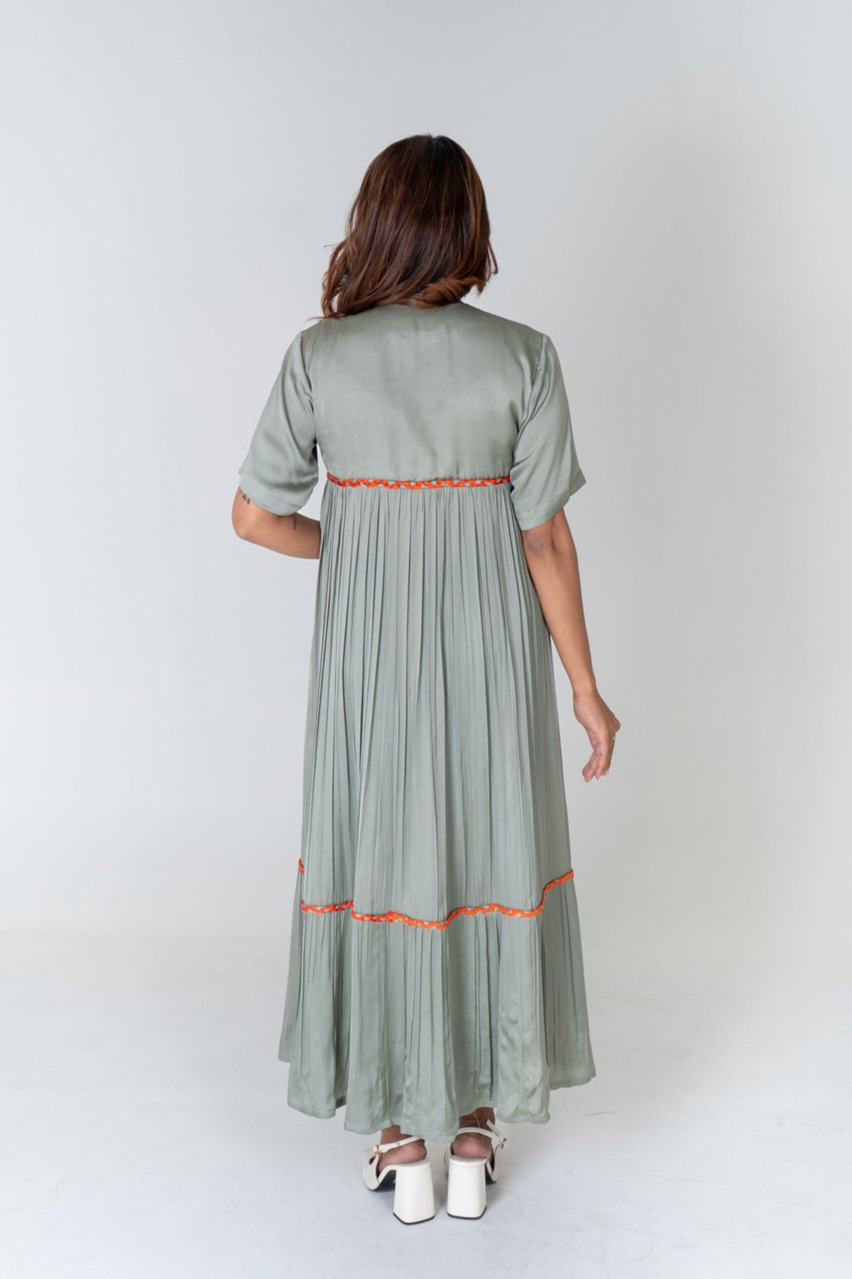 Green-orange Long Cape
