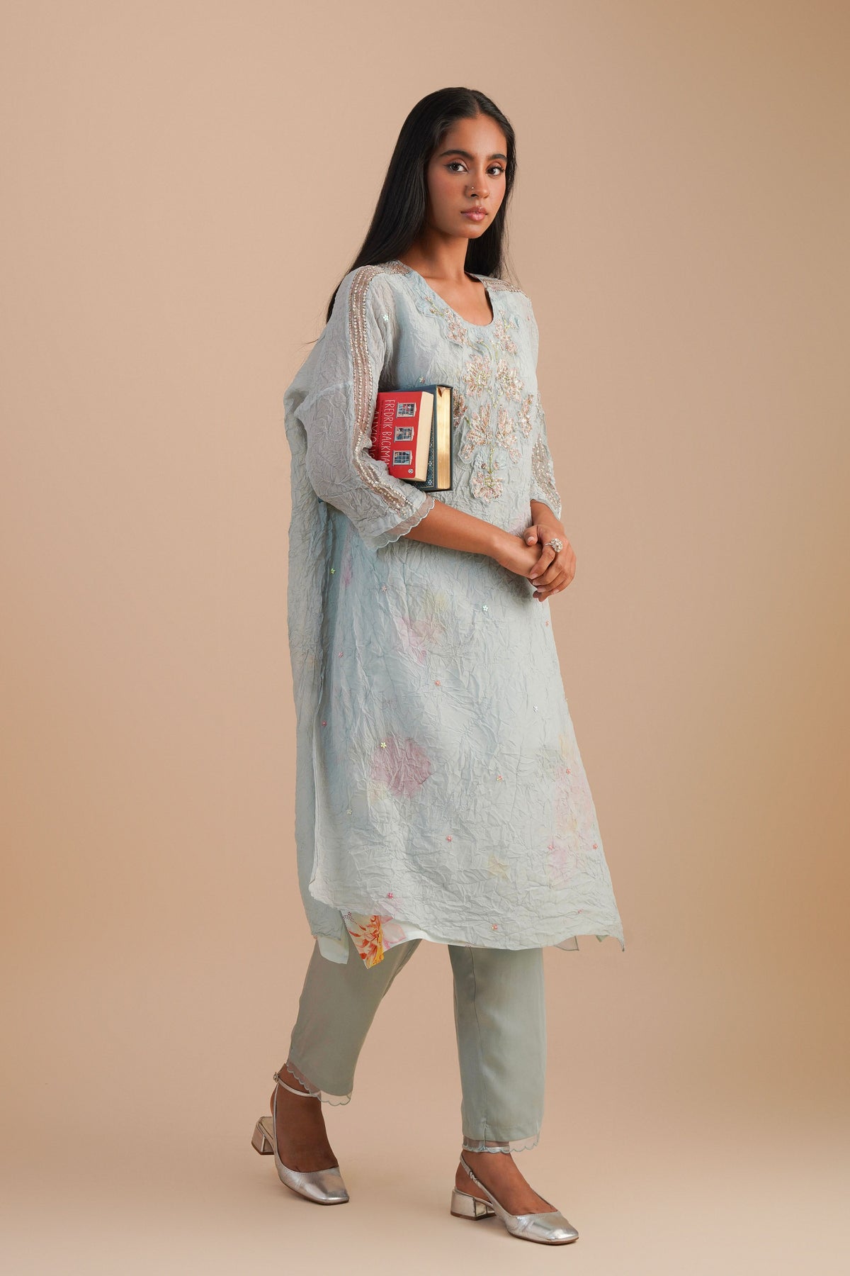 Powder Blue Kaftan Set