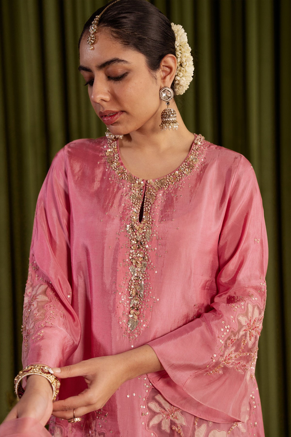 Rose Pink Magnolia Kurta Set