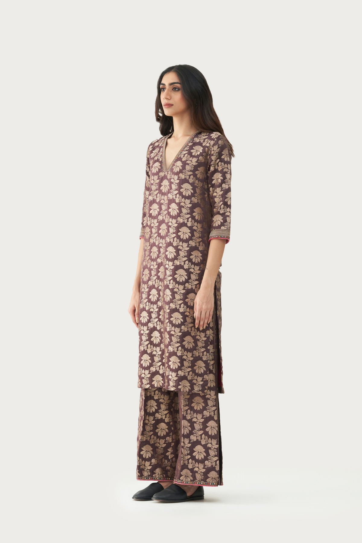 Slate charcoal kurta pant set