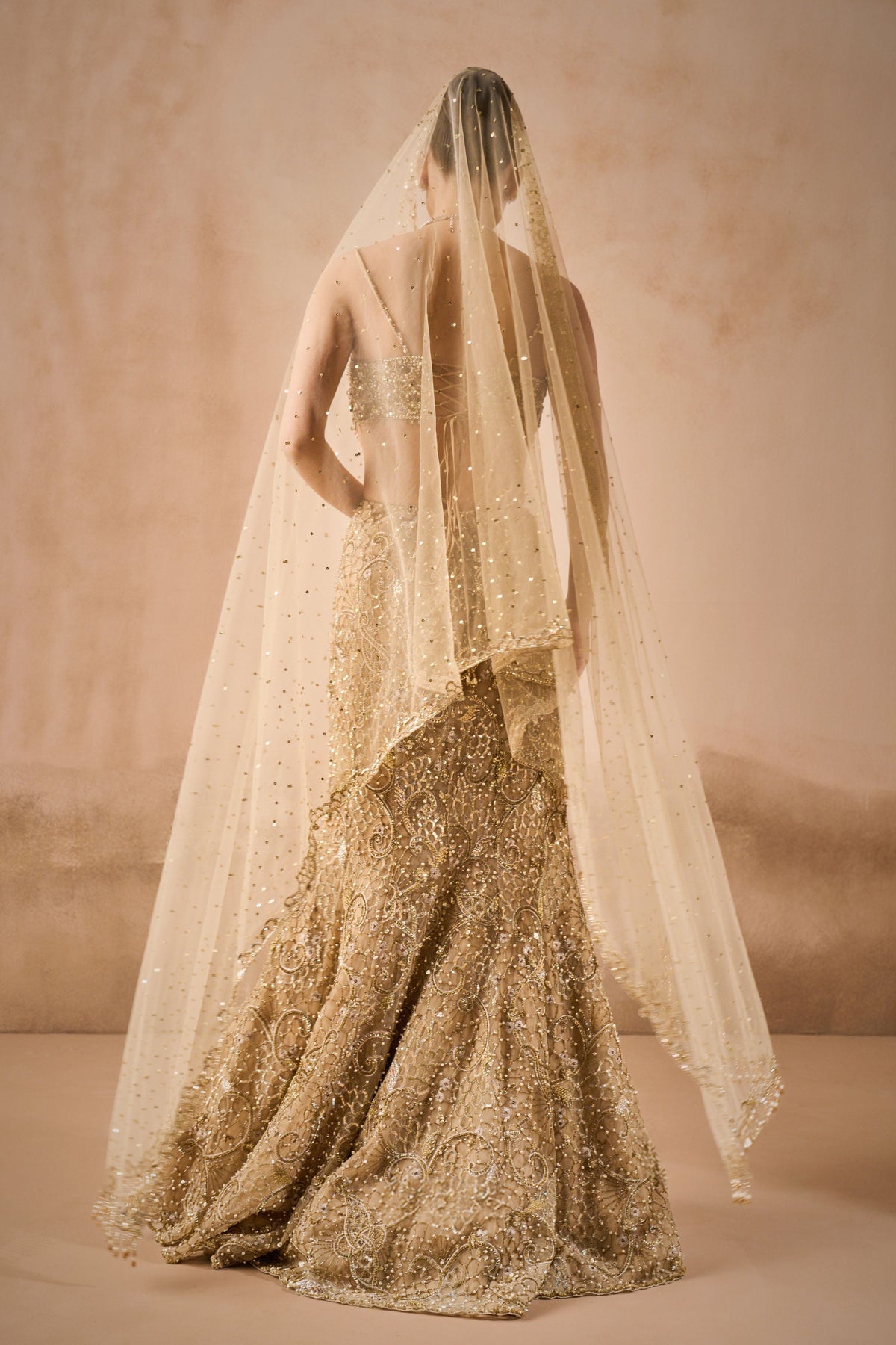 Gold Flare Lehenga Set