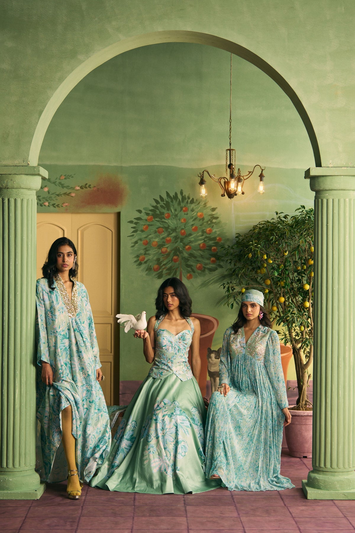 Mint Verdant Anarkali Set