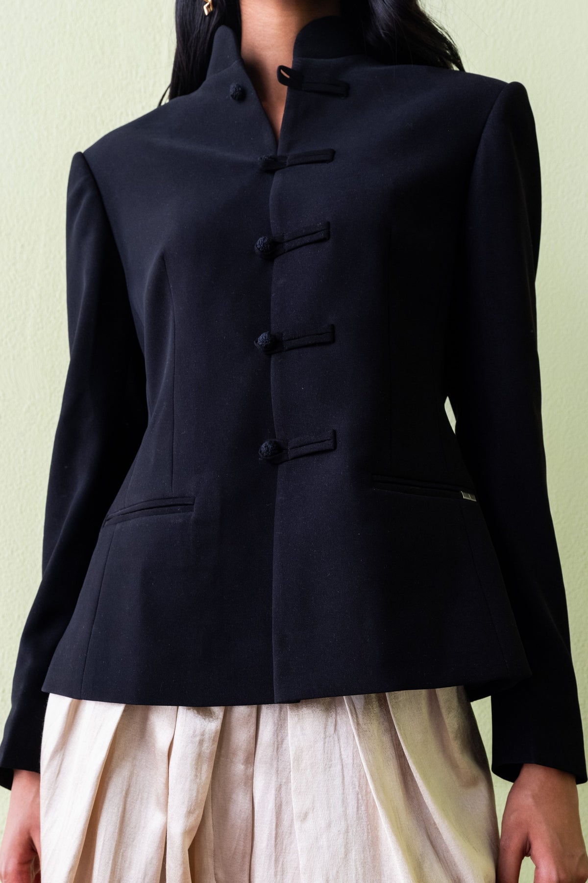 Matte Black Hourglass Blazer