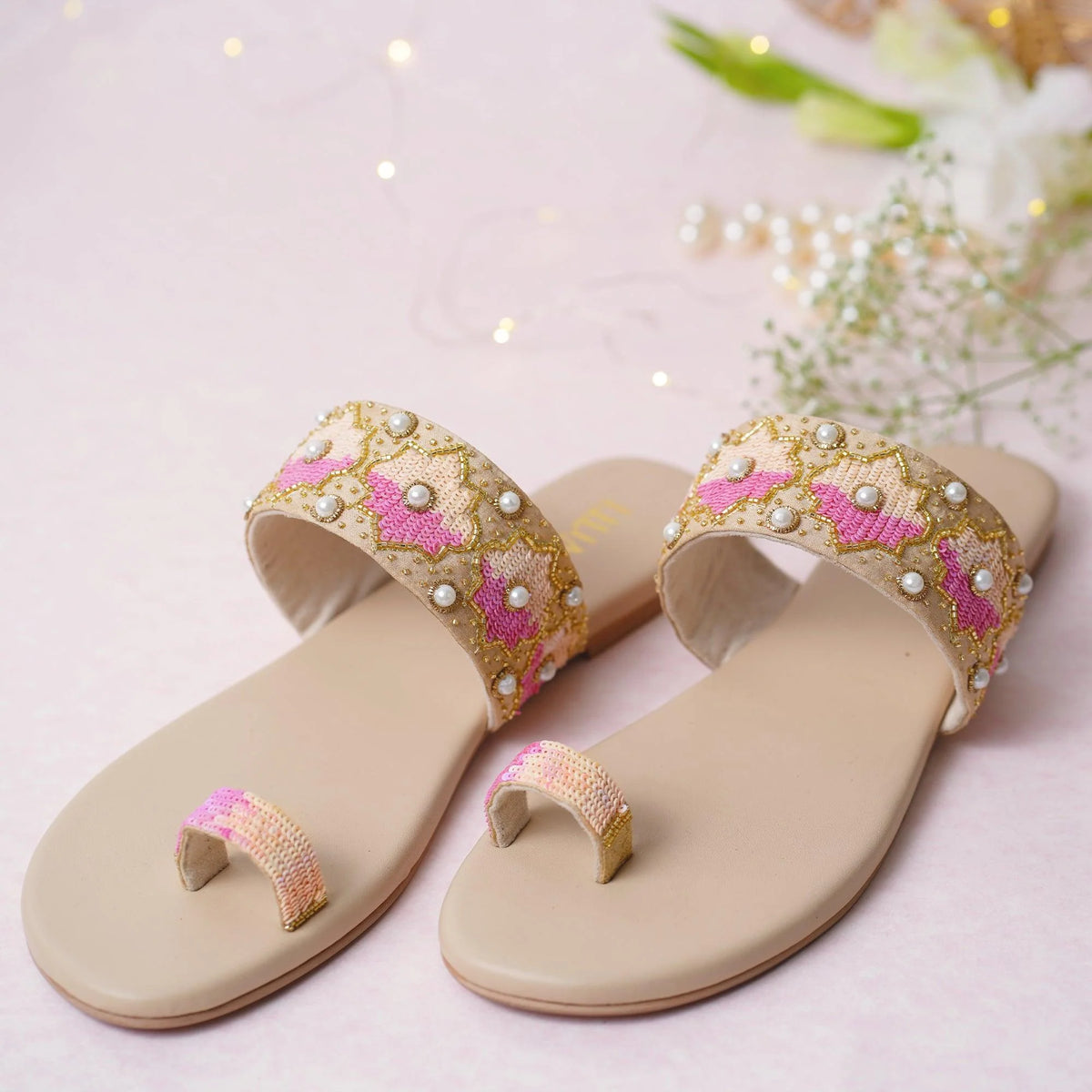 Golden Blush Kolhapuris