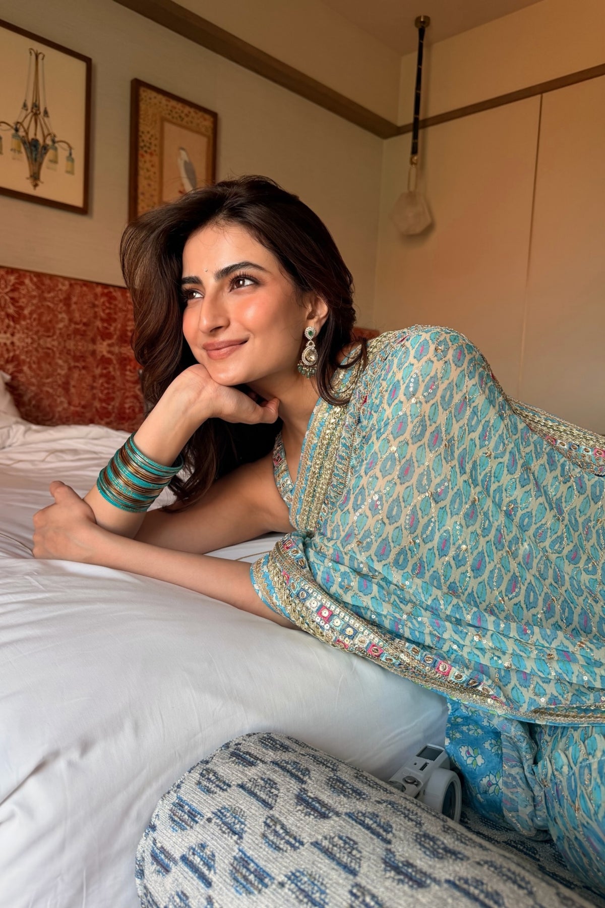 Palak Tiwari in Bela Saree Set