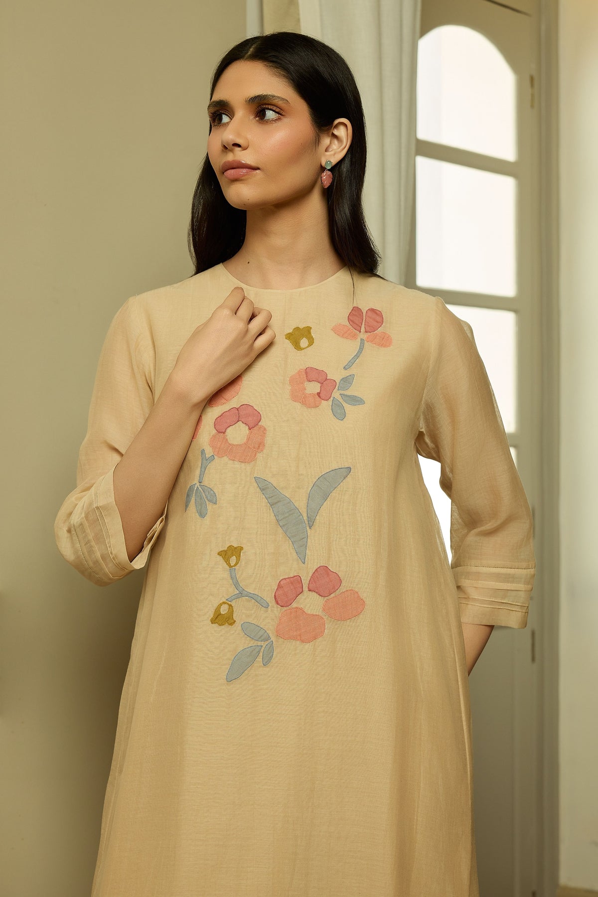 Sand Applique Tunic Set