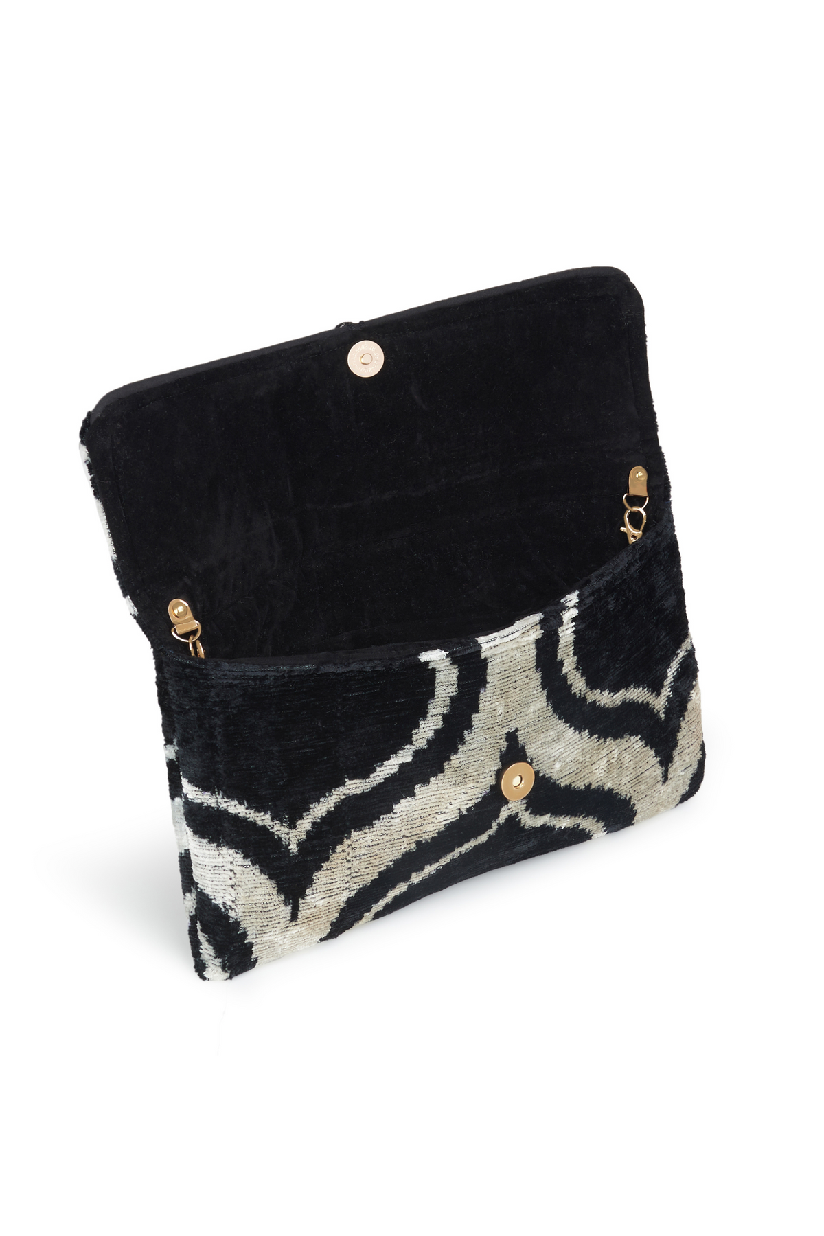 Velvet Silk Fold Over Clutch