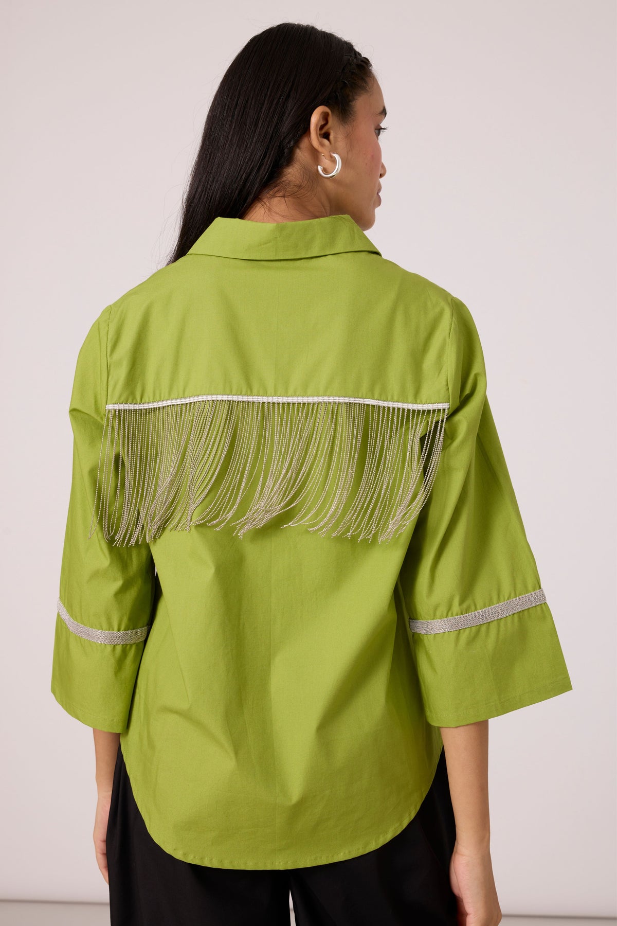 Dari Fringe Matcha Green Shirt