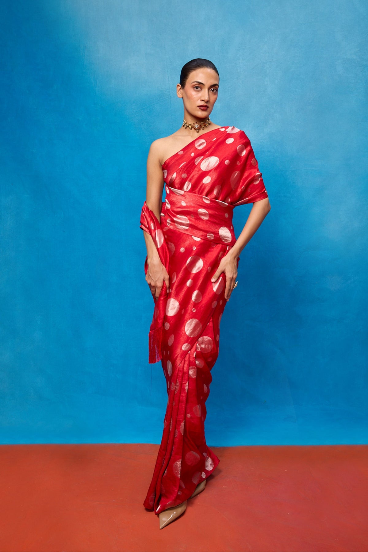 Handwoven Red Silk Banarasi Saree