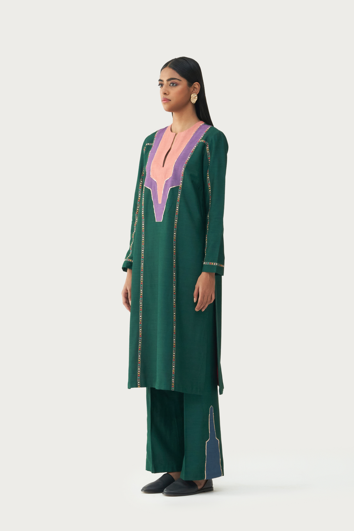 Amara olive kurta pant set