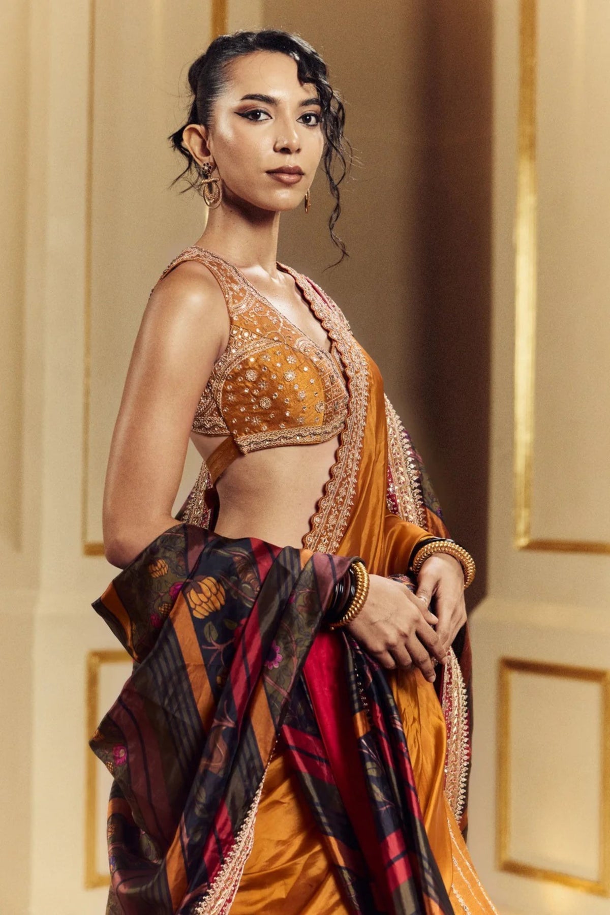 Amer Sarso Lehenga Set
