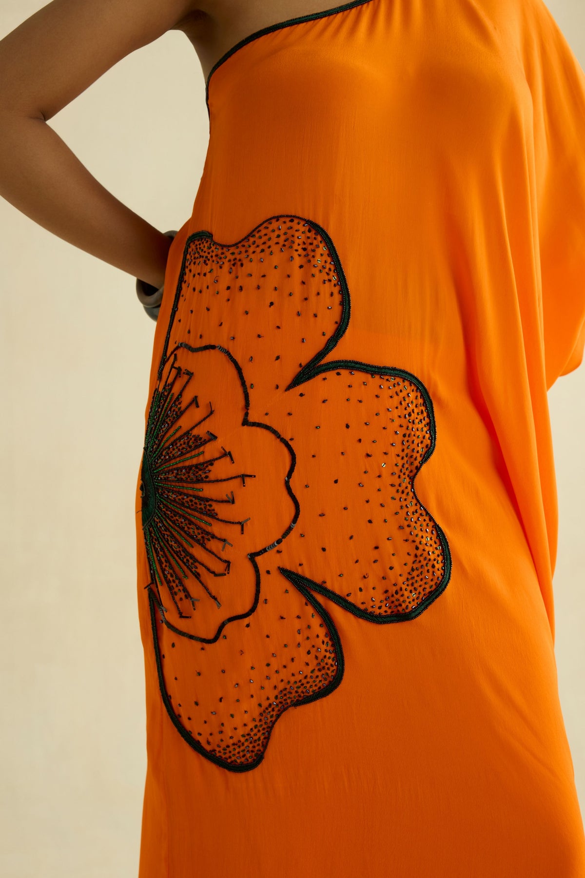 Orange Embroidered Co-ord