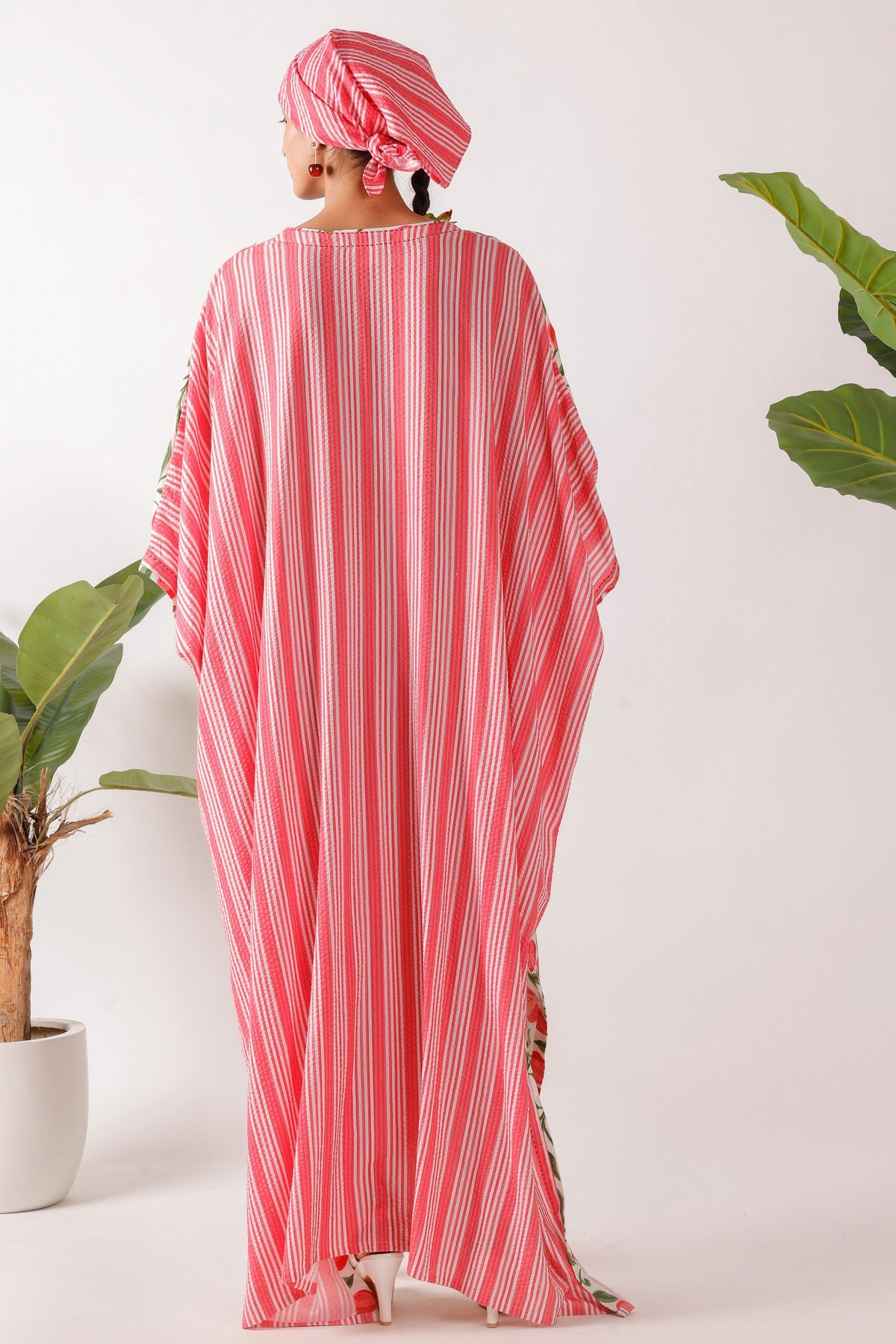 Pink Pomegranate Print Kaftan