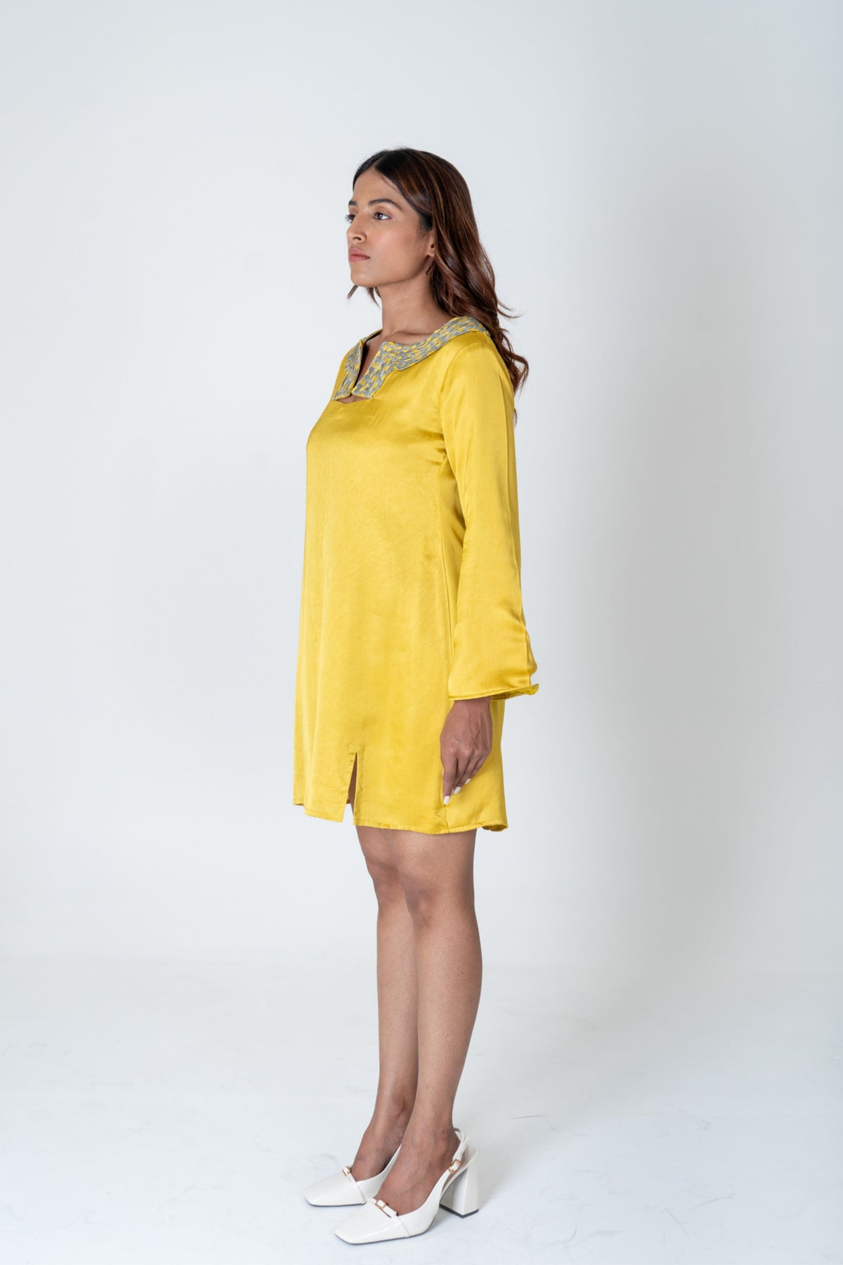 Yellow-Green Short Dress