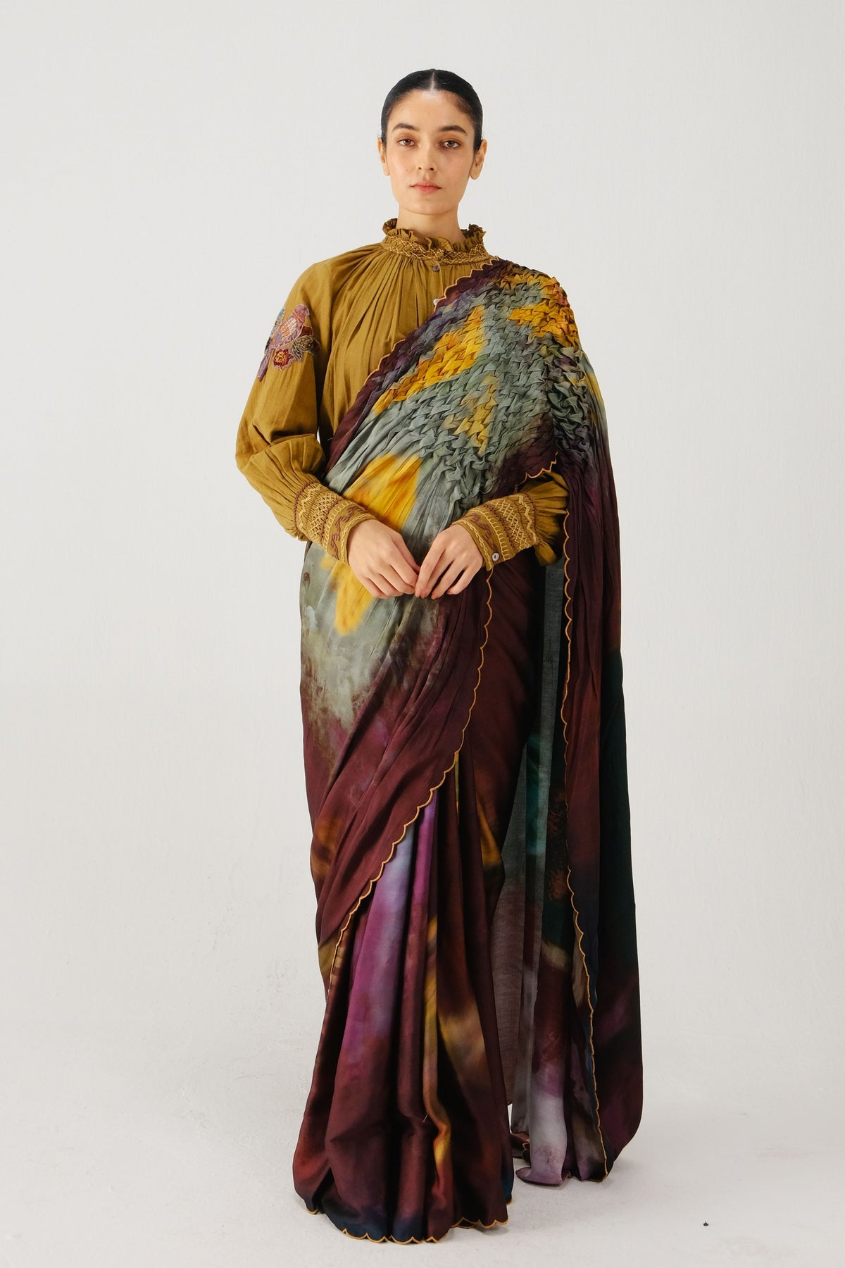 X-ray Smocked Saree