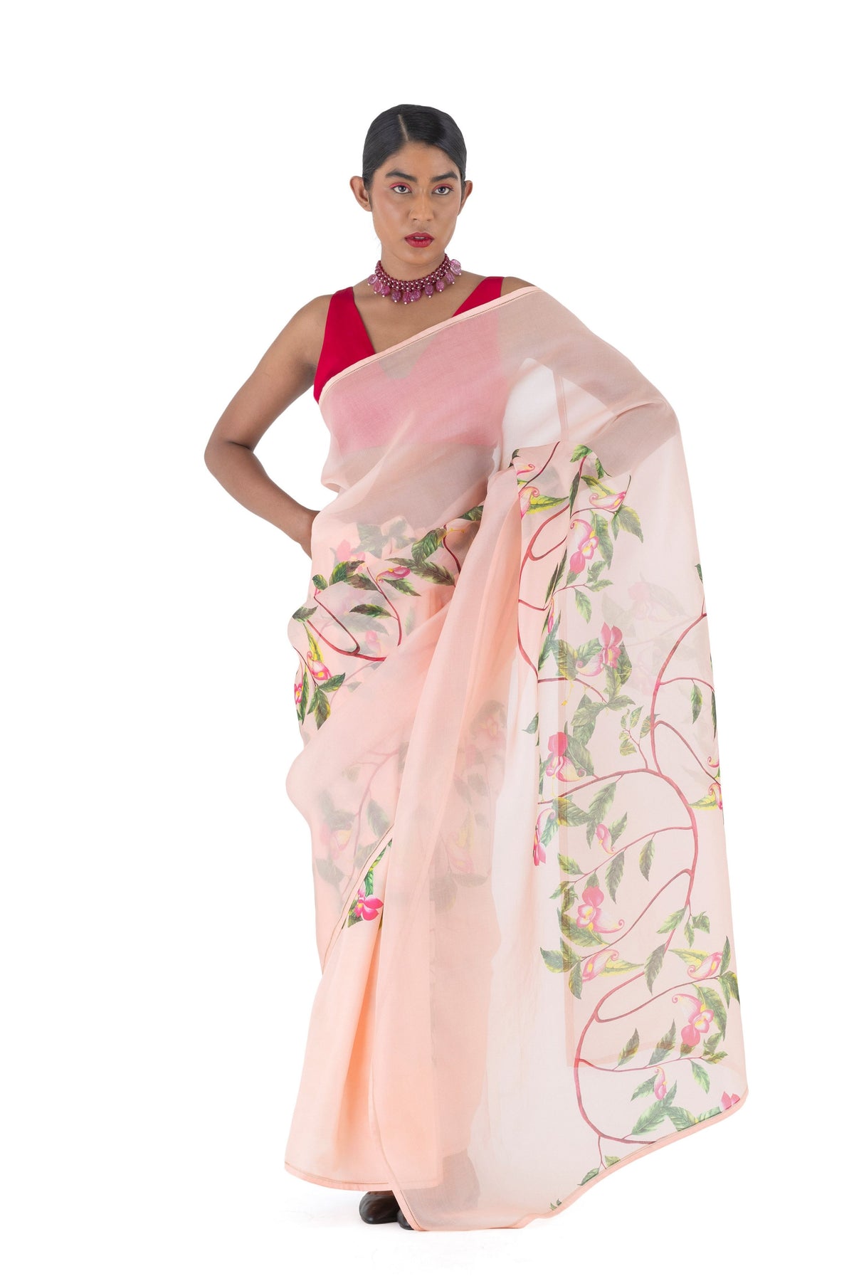 Balsam Pale Pink Saree
