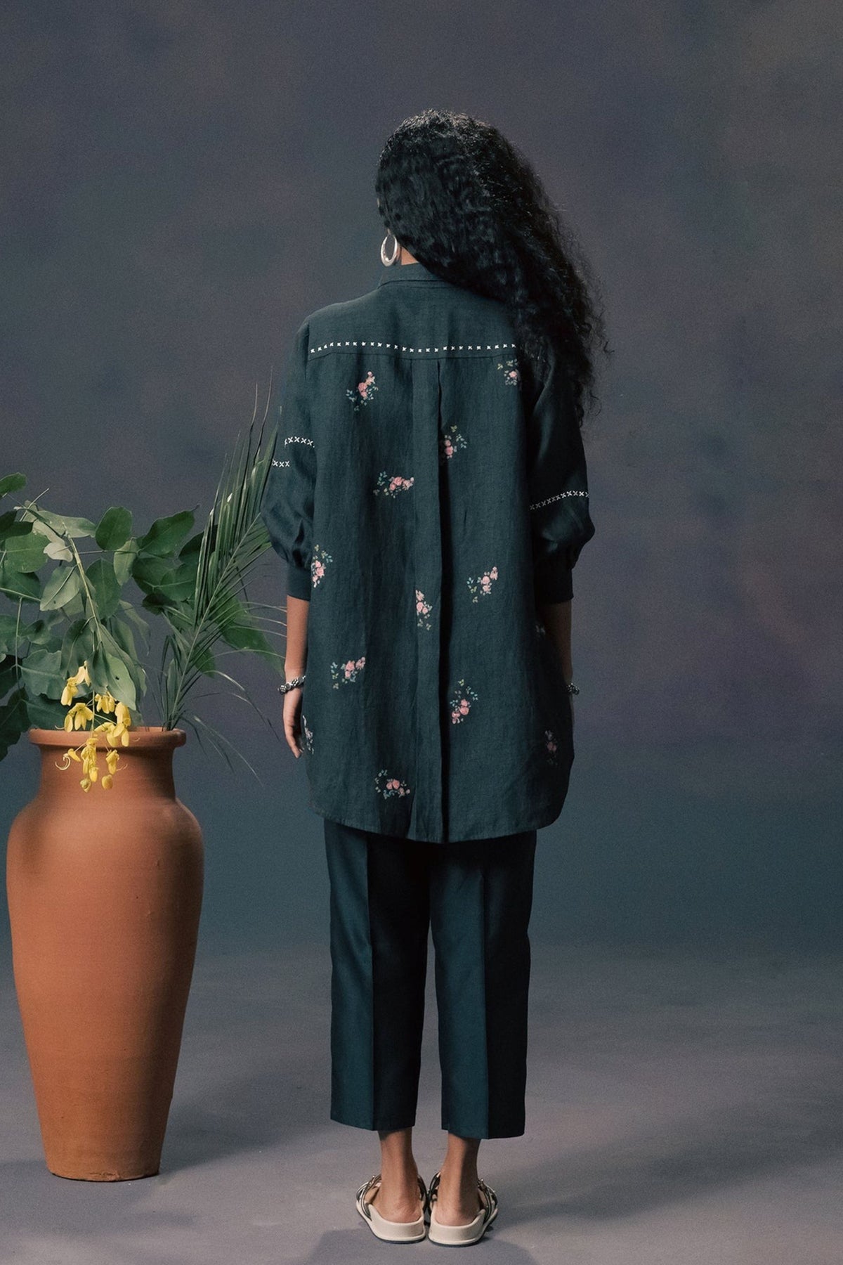 Mulberry Printed Chanderi Co-ord Set