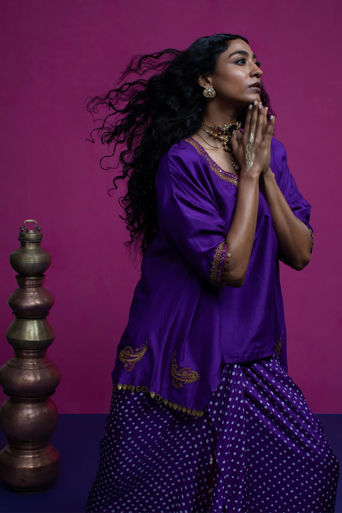 Peacock Paisley Kaftan Set