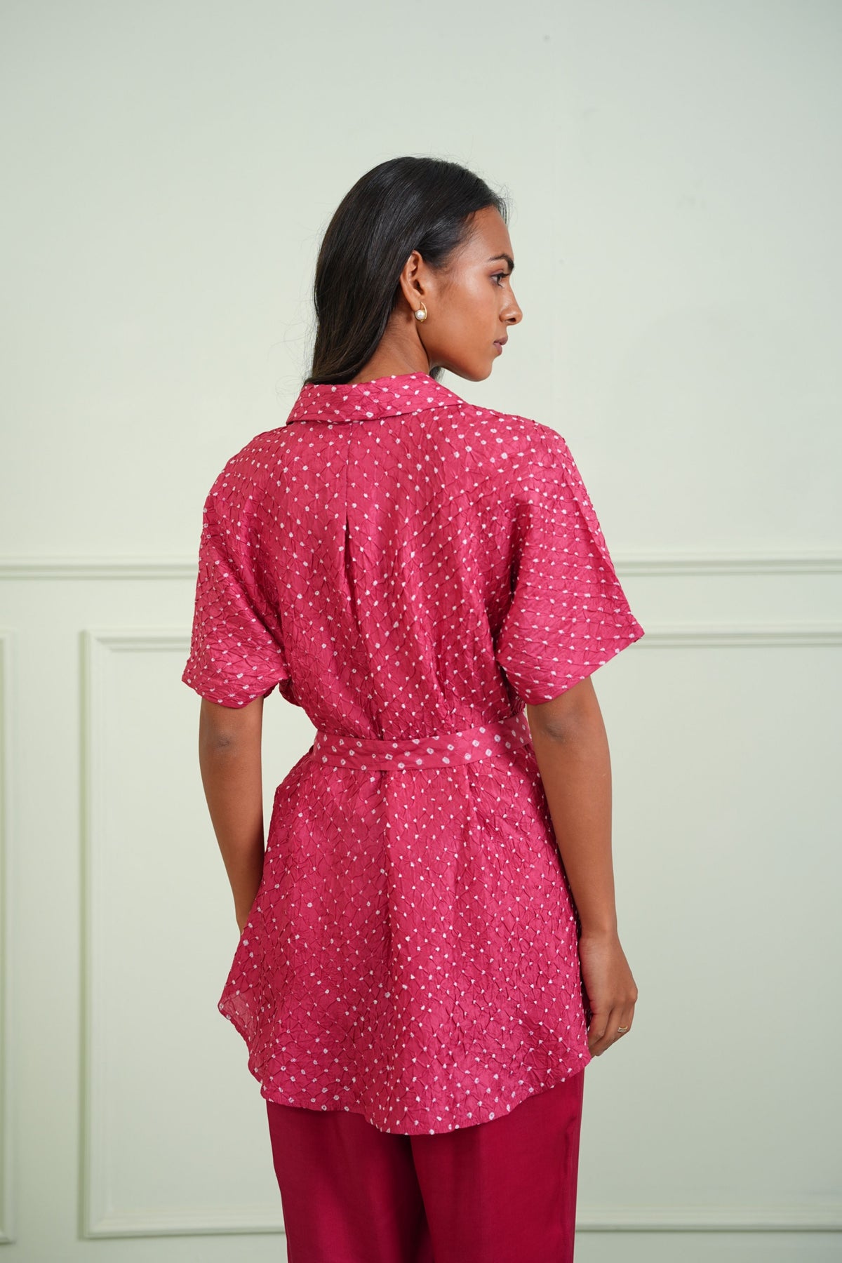 Rani Pink Tie Up Shirt