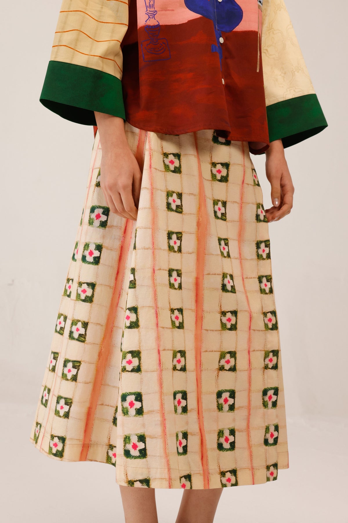 Tiles Wrap Skirt