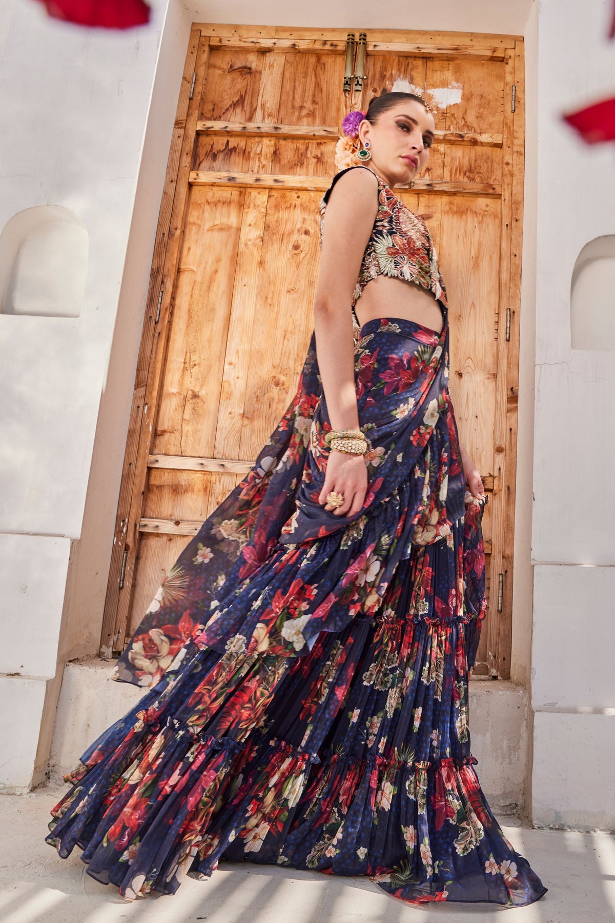Zeenat Draped Saree Set