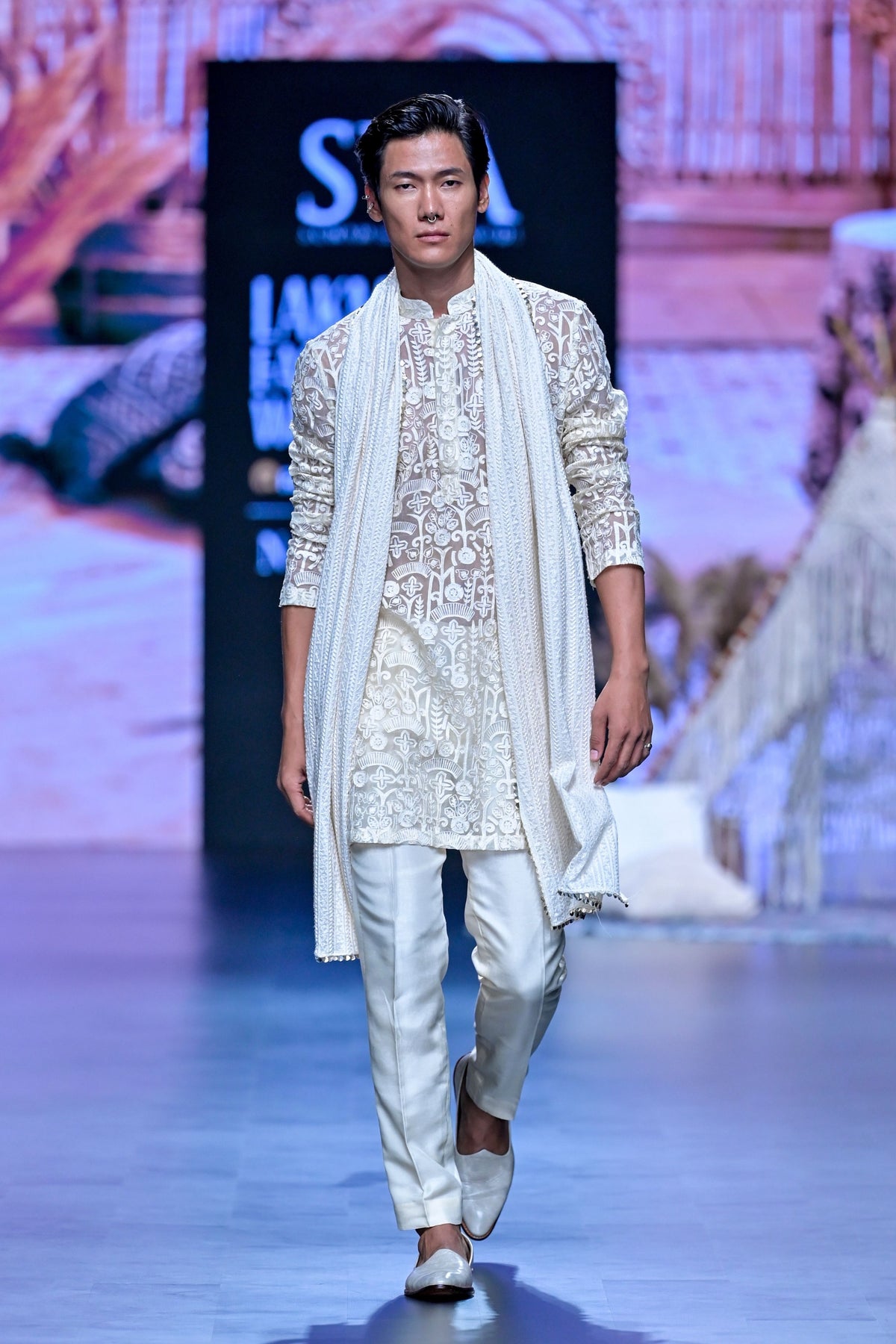 Ivory Embellished Kurta Set
