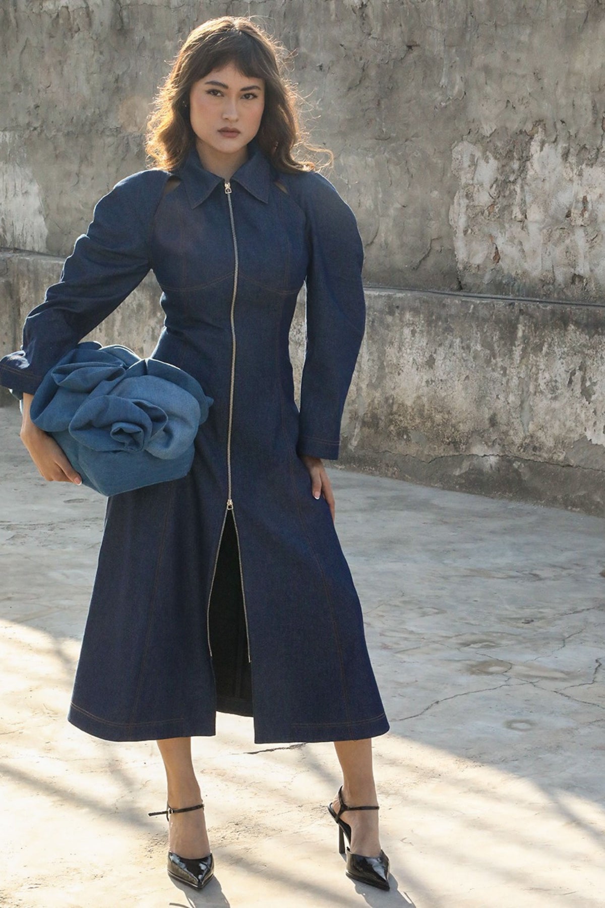 Denim Zip Dress