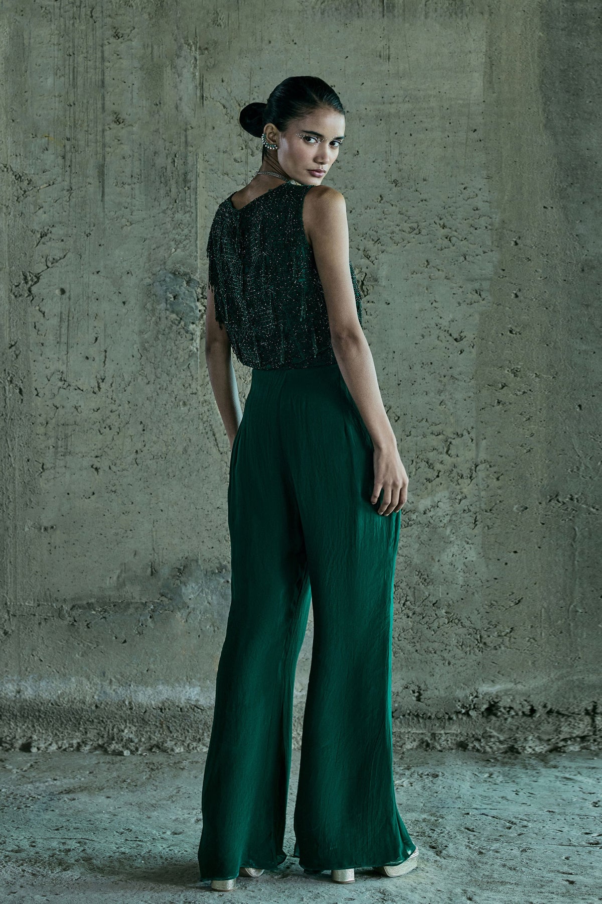 Emerald Crystal Jacket Set