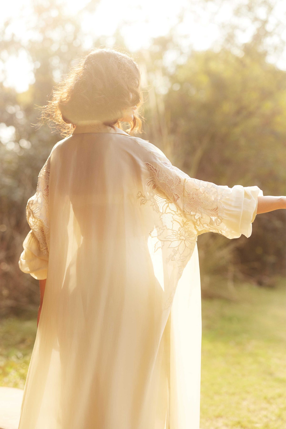 Ivory Embroidered Jacket Set