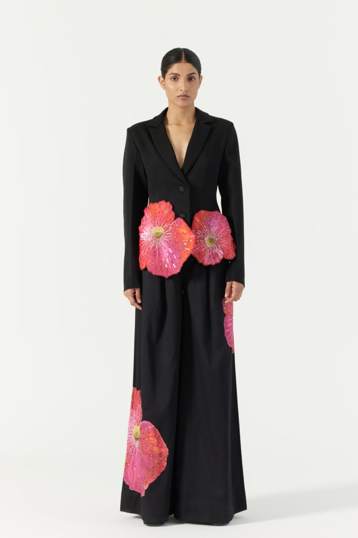 Pansy Printed Hand Embellished Trouser
