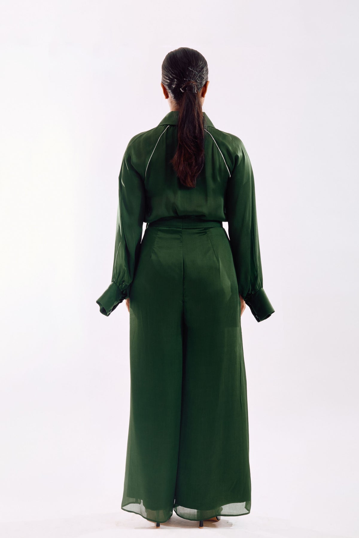 Green Panneled Co-ord Set