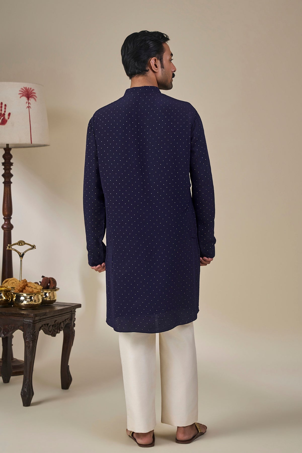 Midnight Blue Astral Arch Kurta