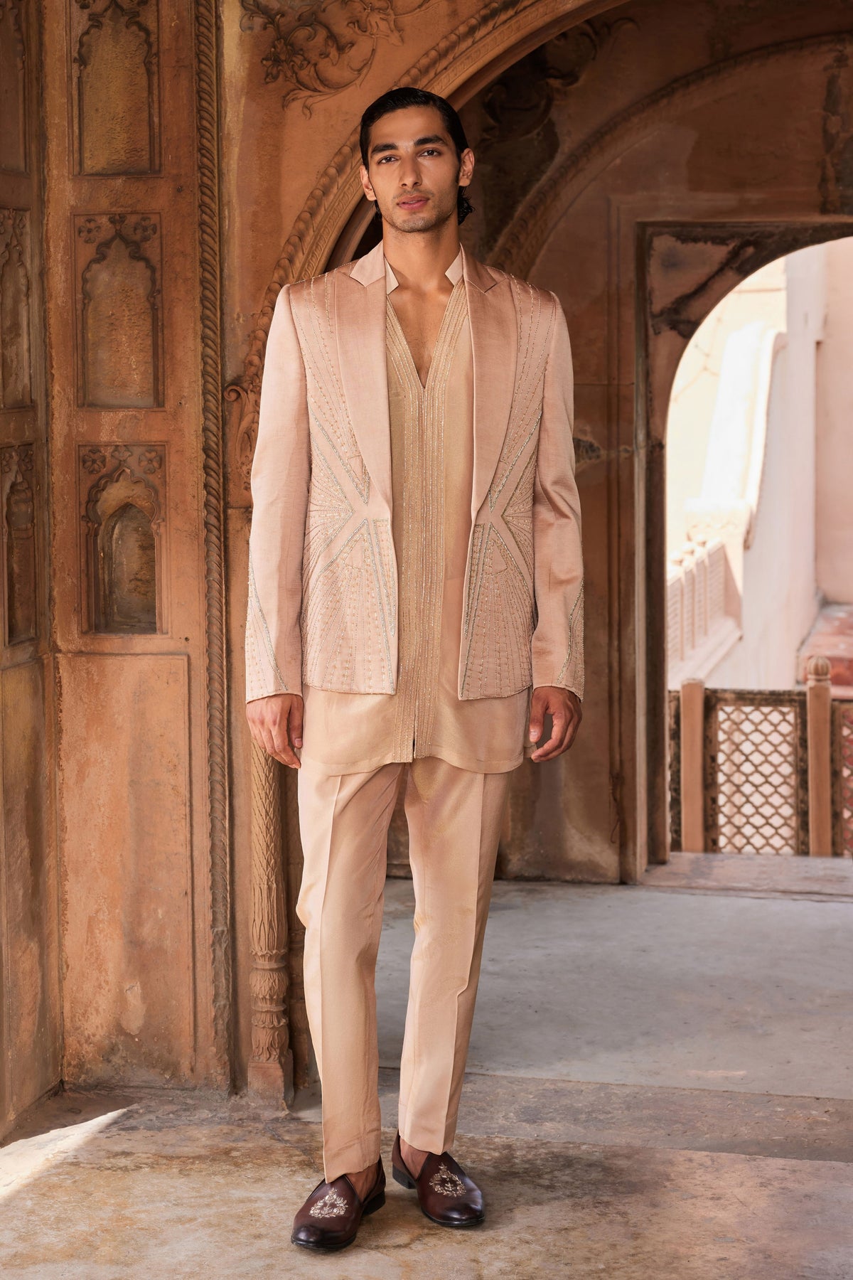 Raina Silk Jacket Set
