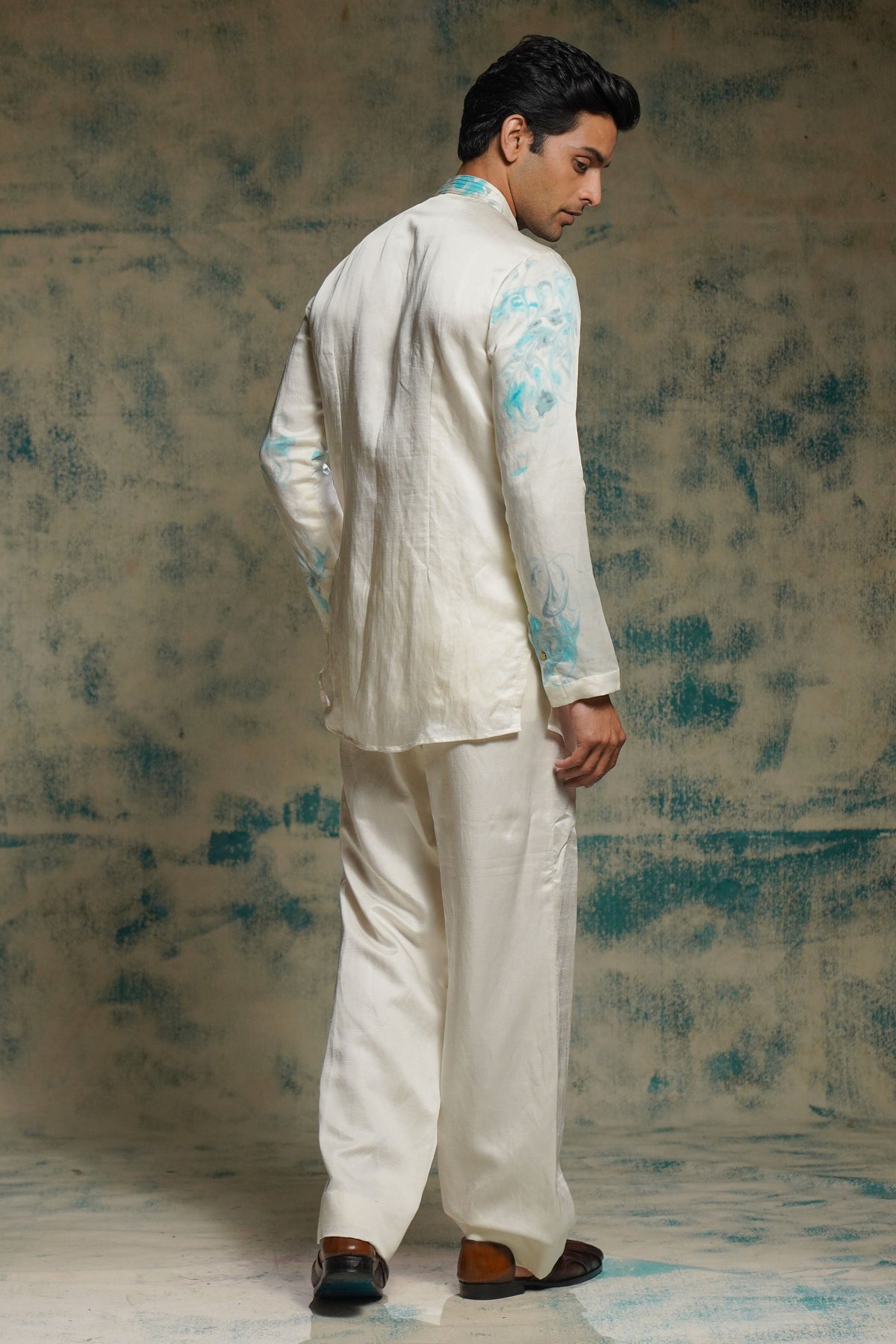 Ivory Marble Short Kurta Set