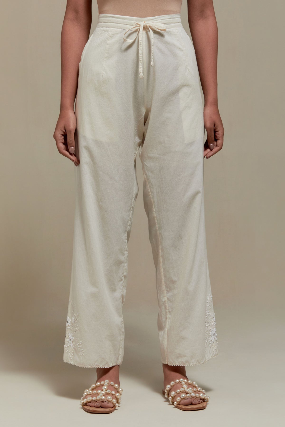 Salmon Cotton Pants