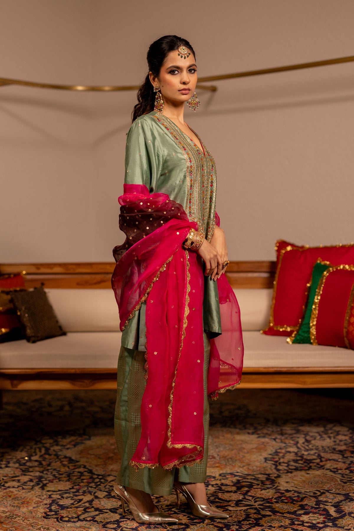 Tula Sage Kurta Set With Dupatta