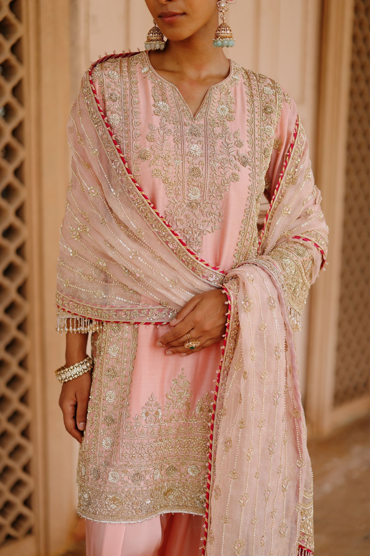 Elaya Pink Short Kurta Set