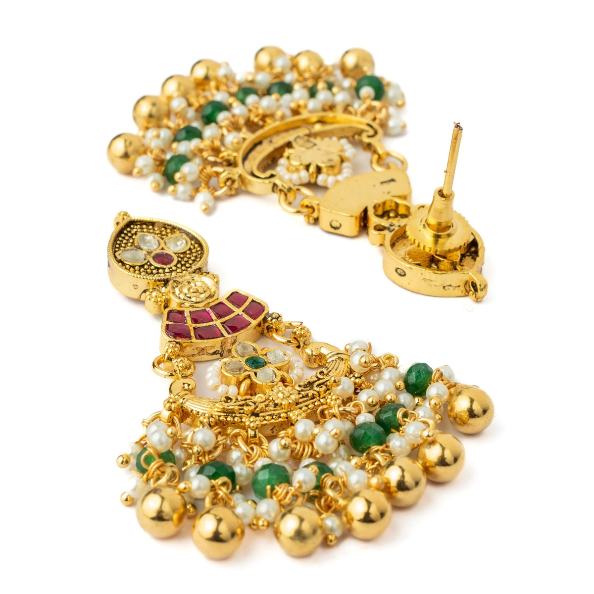 Gold Plated Multicolor Kundan Set