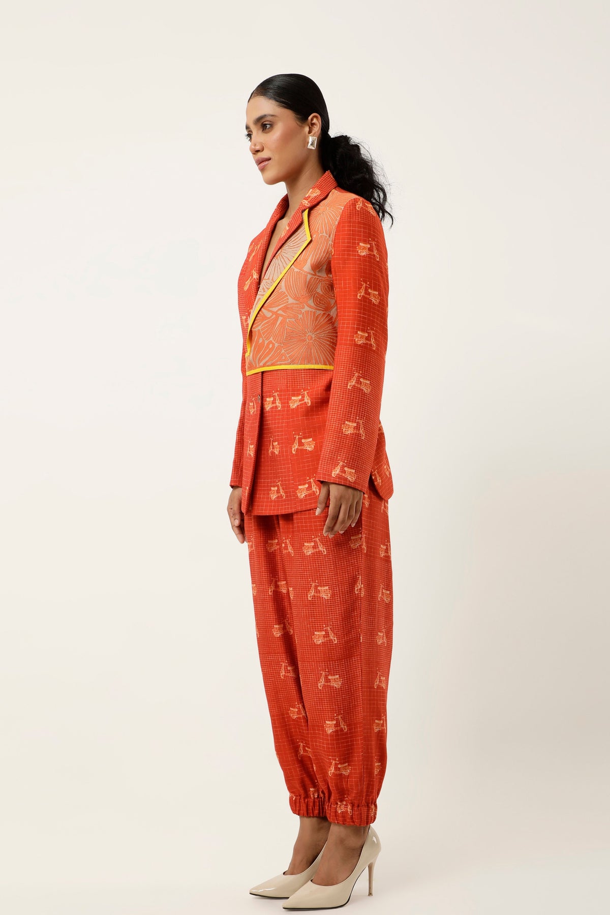 Rust Embroidered Co-ord Set