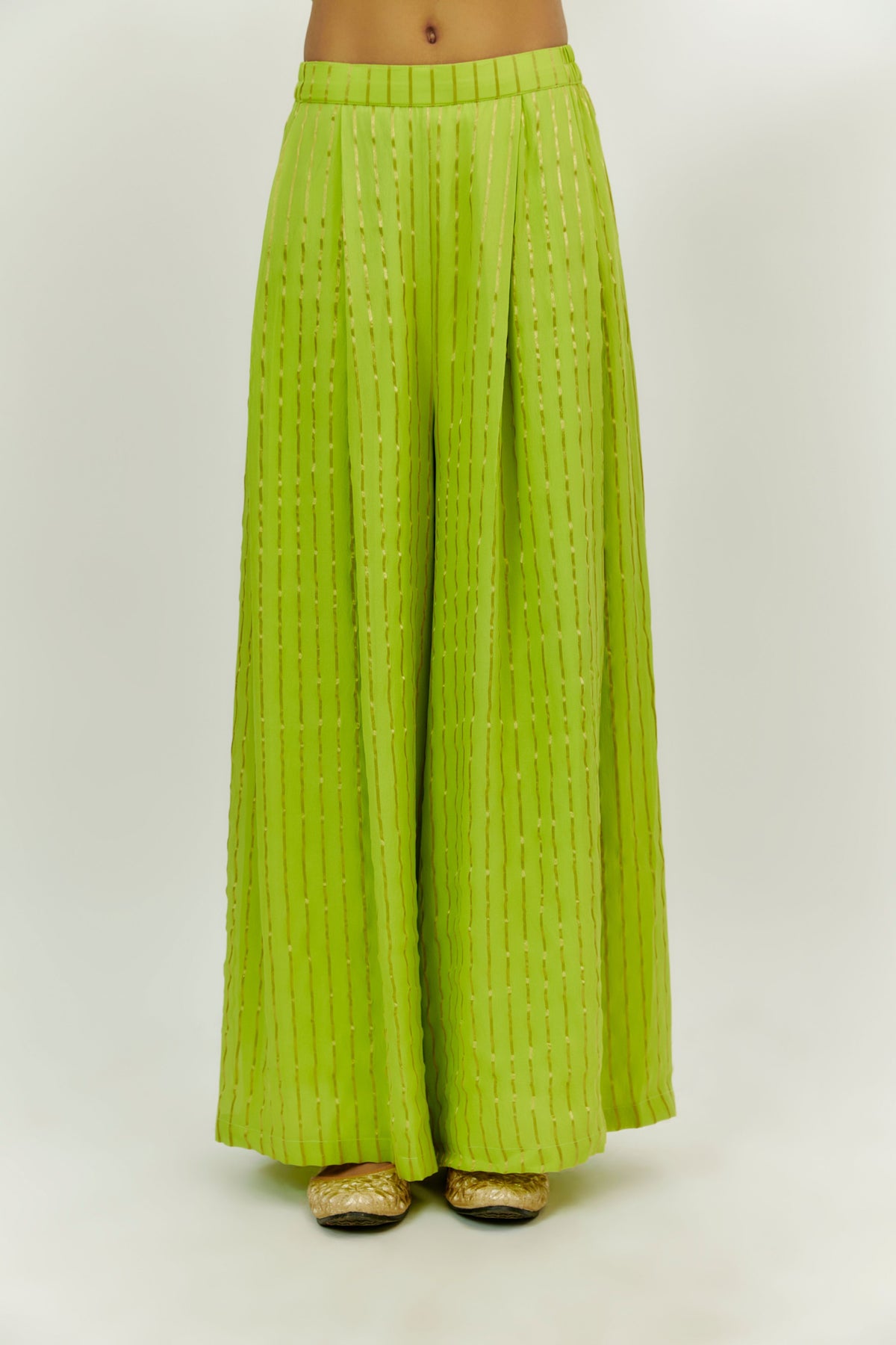 Lime Green Embroidered Kurta Set