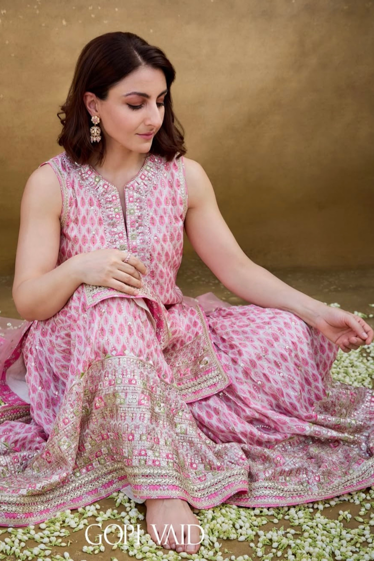 Soha Ali Khan in Dhruvi Sharara Set