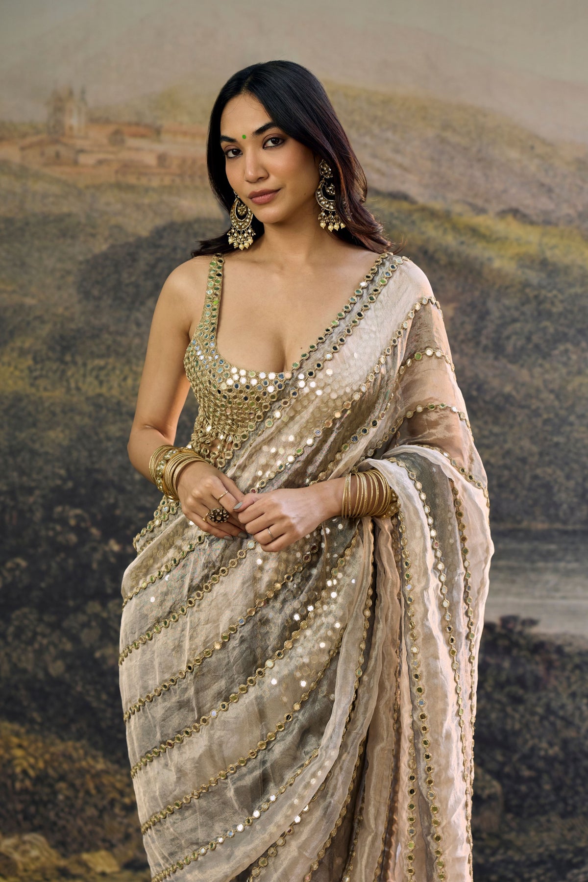 Avyra Draped Saree Set:
