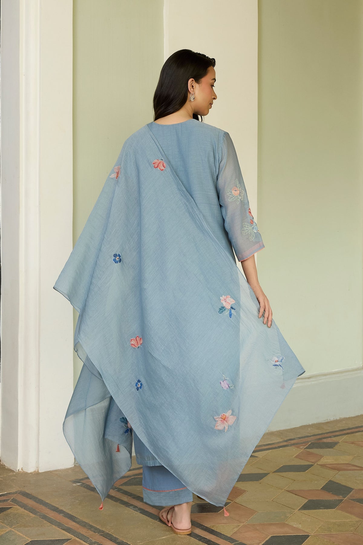 Mist Applique Kurta Set