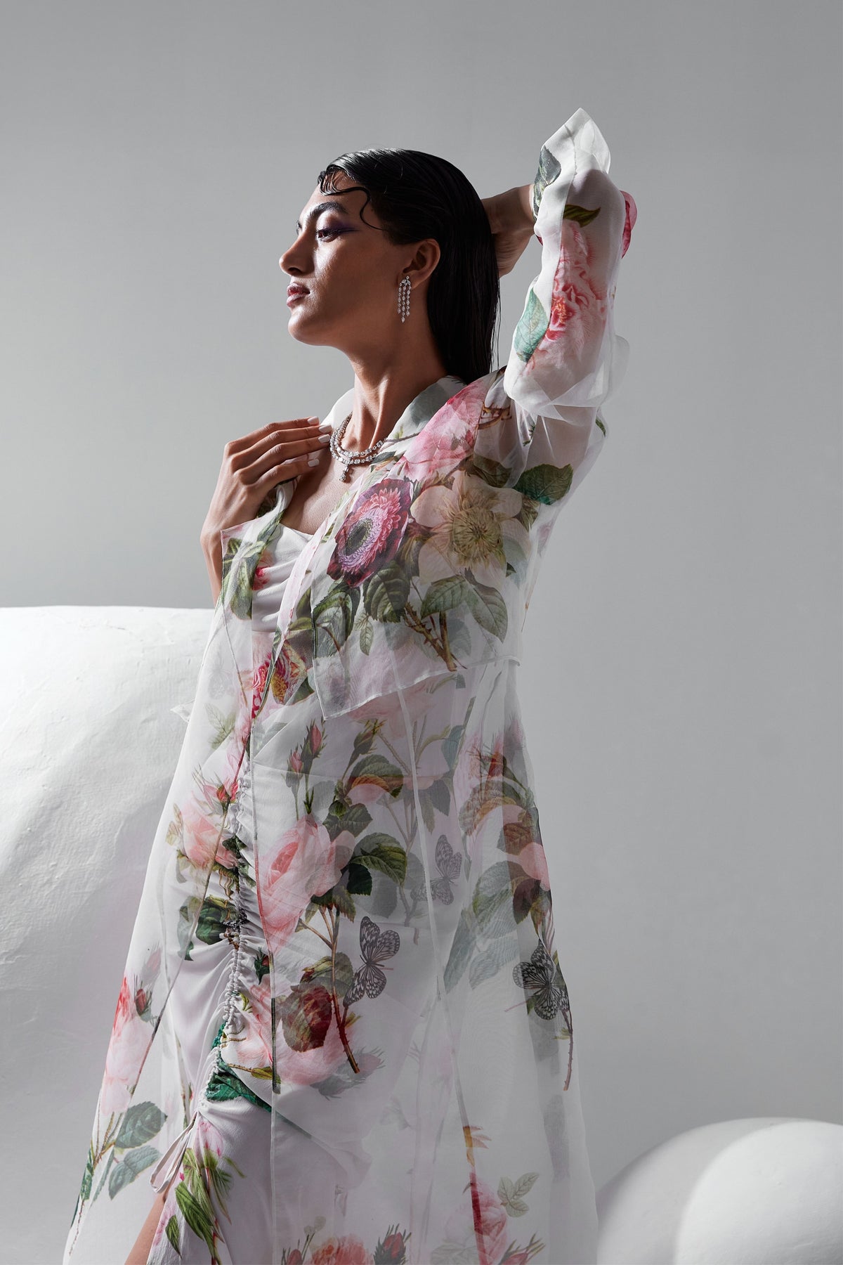 Lily Floral Dress with Trench