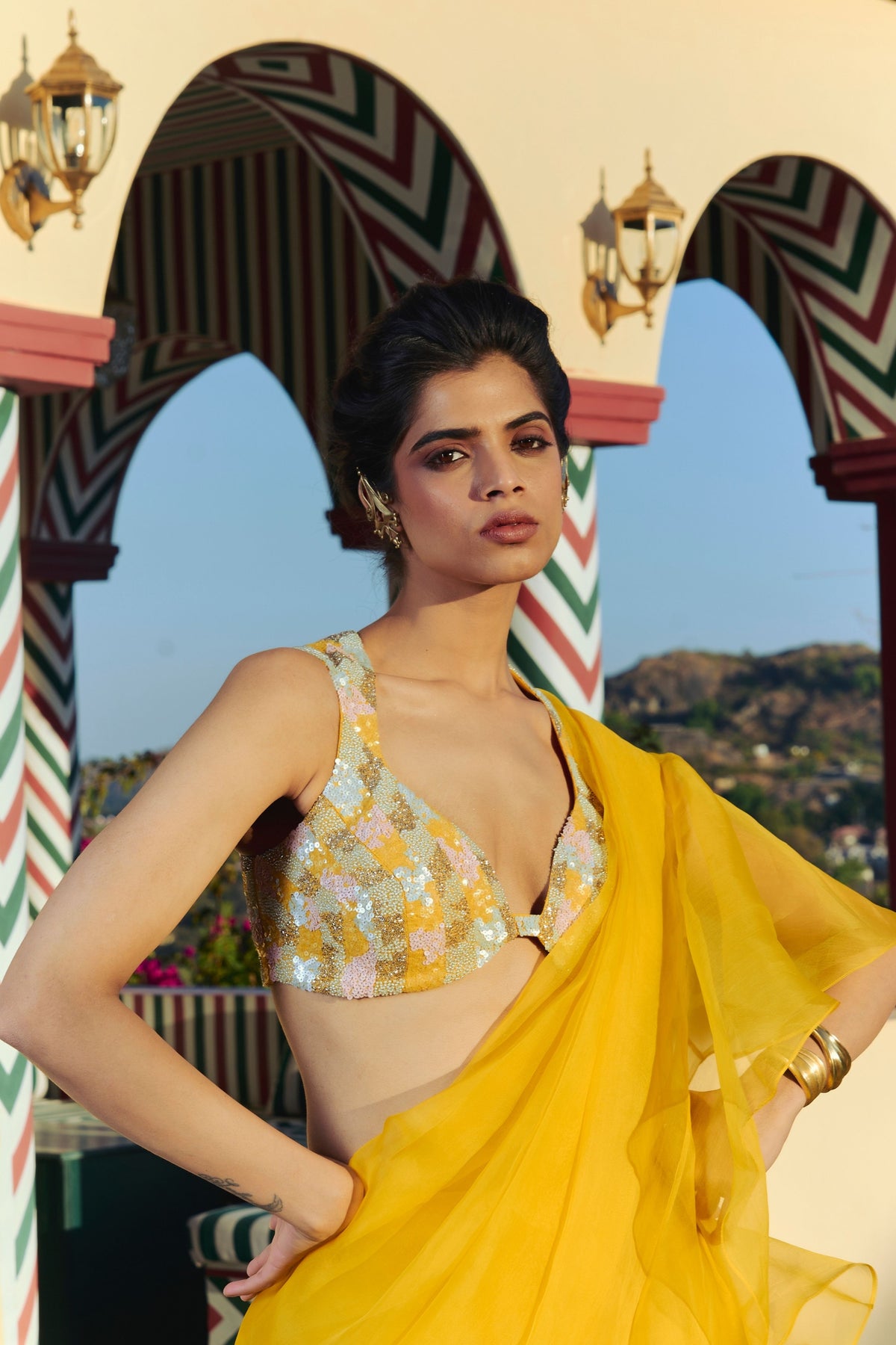 Glare Saree Set