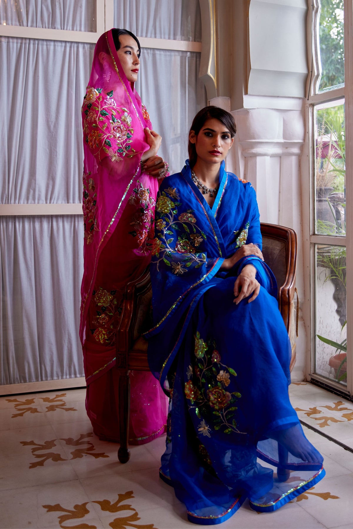 Raziya Hot Pink Saree