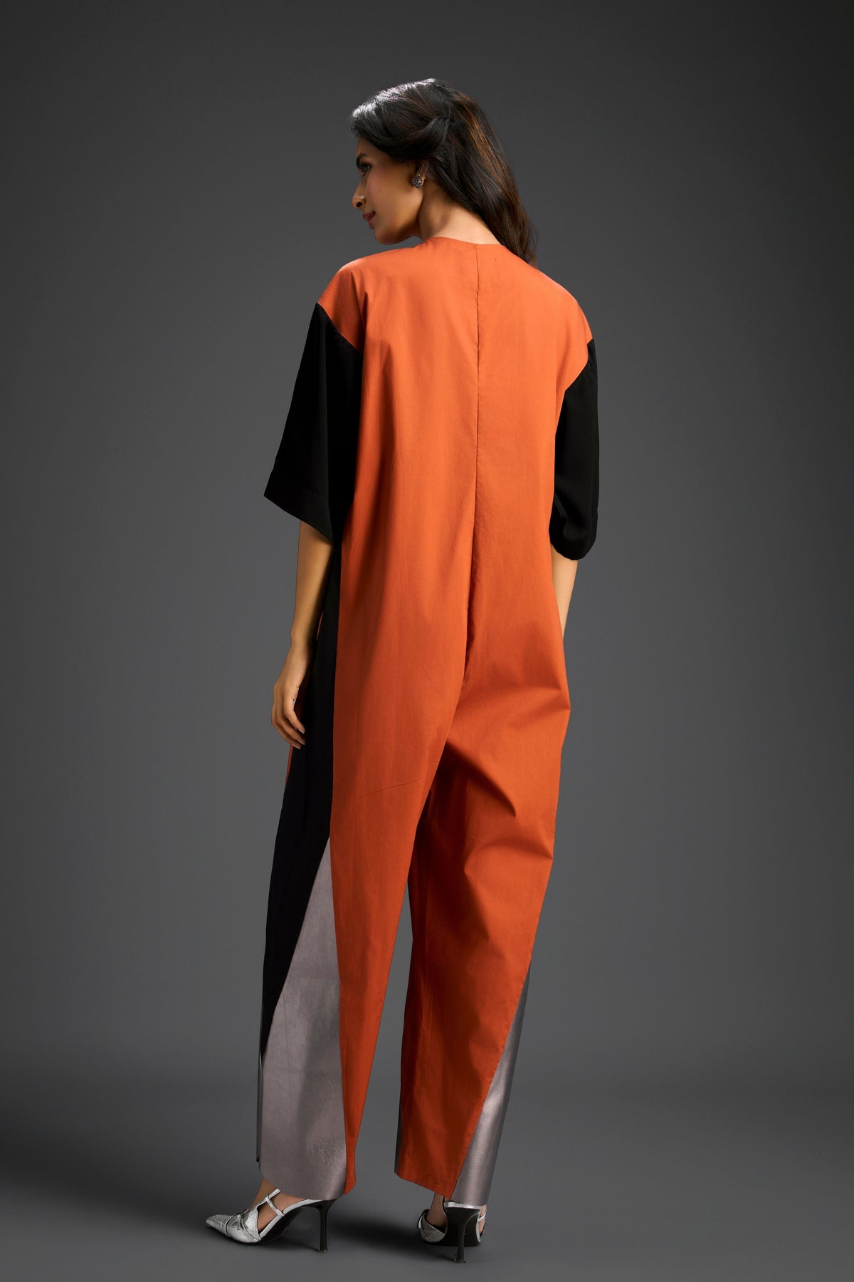 Colorblock Jumpsuit in Rust