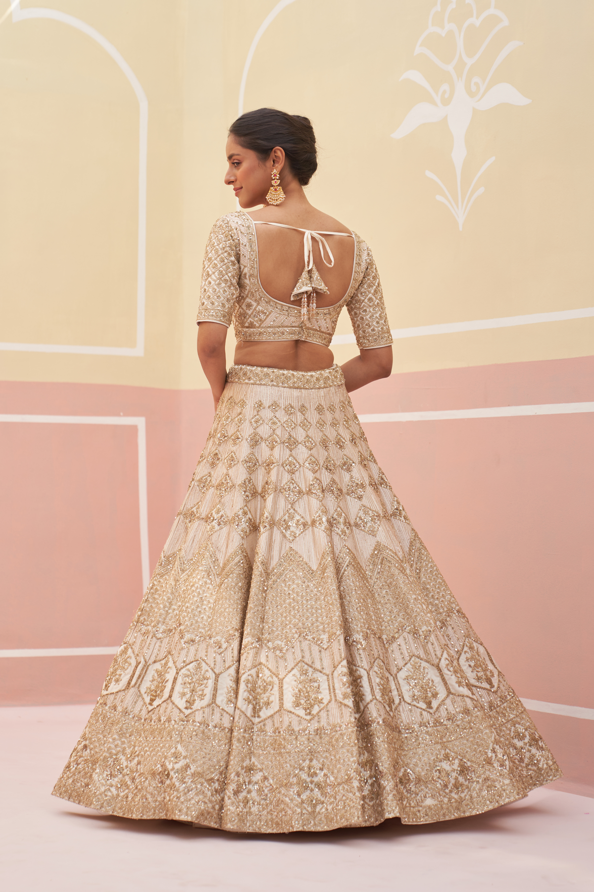Ivory Lehenga Set